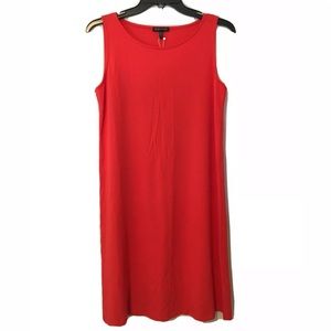 New Eileen Fisher Red Sleeveless Shift Dress